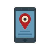 Hunting phone location icon flat isolated vector