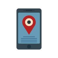 Hunting phone location icon flat isolated vector