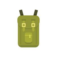 Safari hunting backpack icon flat isolated vector