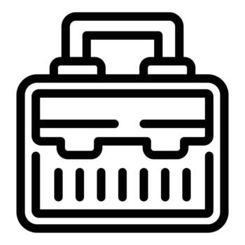 Installation toolbox icon outline vector. Tool box vector