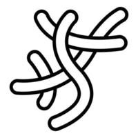 Garden worm icon outline vector. Earth soil vector