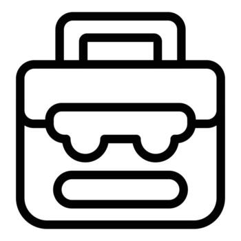 Building toolbox icon outline vector. Kit case vector