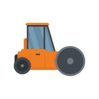 Road roller icon flat isolated vector