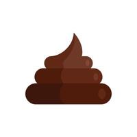 Hoax shit icon flat isolated vector