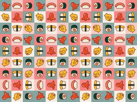 chinese new year asian food latin american pattern background seamless ornament menu japanese china