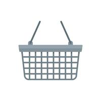 Handle shop basket icon flat isolated vector