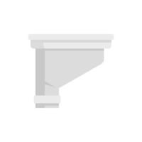 Gutter icon flat isolated vector