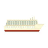 Industry cruise icon flat isolated vector