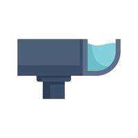 Trough gutter icon flat isolated vector