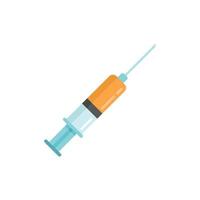 Chicken pox syringe icon flat isolated vector