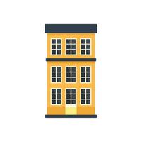 Swedish apartments building icon flat isolated vector