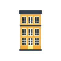 Swedish apartments building icon flat isolated vector