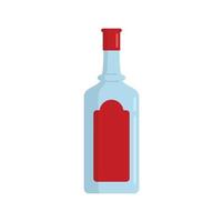 icono de botella de vodka de suecia vector aislado plano