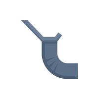 Roof gutter icon flat isolated vector