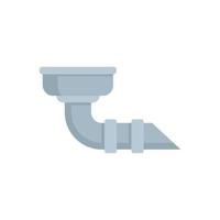 Drain gutter icon flat isolated vector