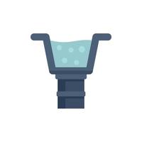 Rain gutter icon flat isolated vector