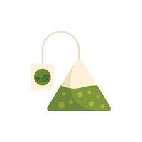 Tea pyramide icon flat isolated vector