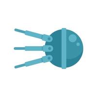 Radio satellite icon flat isolated vector