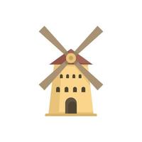 French windmill icon flat isolated vector