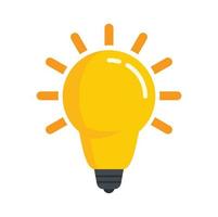 Newton idea bulb icon flat isolated vector
