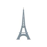 icono de la torre eiffel francesa vector aislado plano
