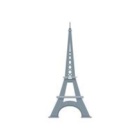 French eiffel tower icon flat isolated vector