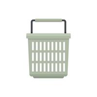 Carry big shop basket icon flat isolated vector