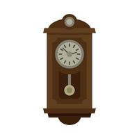 Kinetic pendulum clock icon flat isolated vector