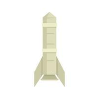 Rocket satellite icon flat isolated vector