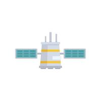 Broadcast satellite icon flat isolated vector