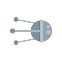 Technology satellite icon flat isolated vector