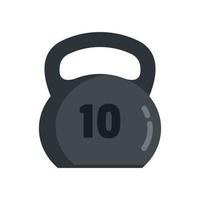 Kettlebell gravity icon flat isolated vector