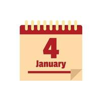January newtons day icon flat isolated vector