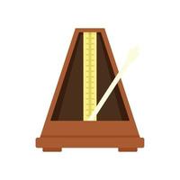 Metronome beat icon flat isolated vector