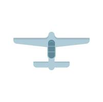 Small plane taxi icon flat isolated vector