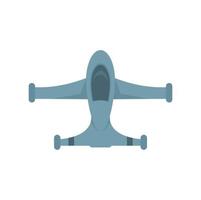 Plane unmanned taxi icon flat isolated vector
