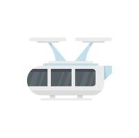 Autonomous air taxi icon flat isolated vector