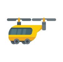 Air taxi bus icon flat isolated vector