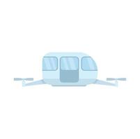 Unmanned taxi cab icon flat isolated vector