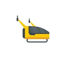 Drive unmanned taxi icon flat isolated vector