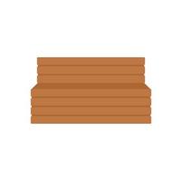 Sauna interior bench icon flat isolated vector