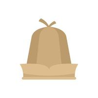 Sauna headwear icon flat isolated vector