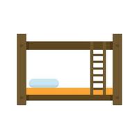 Room bunk bed icon flat isolated vector