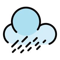 Drizzle day icon color outline vector