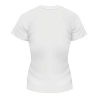 White female tshirt mockup, realistic style vector