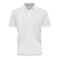 White polo shirt mockup, realistic style vector