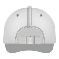 White cap back view mockup, realistic style vector