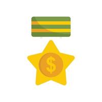 Trade war medal icon flat isolated vector