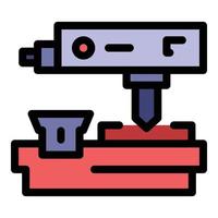 Business milling machine icon color outline vector