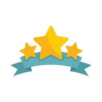 Experience reputation icon flat isolated vector